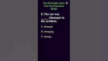 Past Participles Quiz #part3 TFE #grammarquiz #quiz
