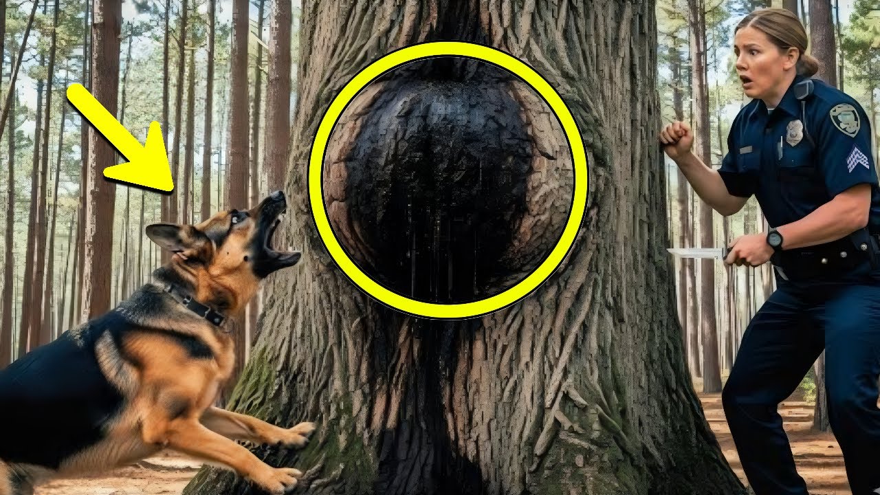 A kutya egy öreg fa furcsa dudorát ugatta – amikor a rendőrség felvágta, mindenki megdermedt