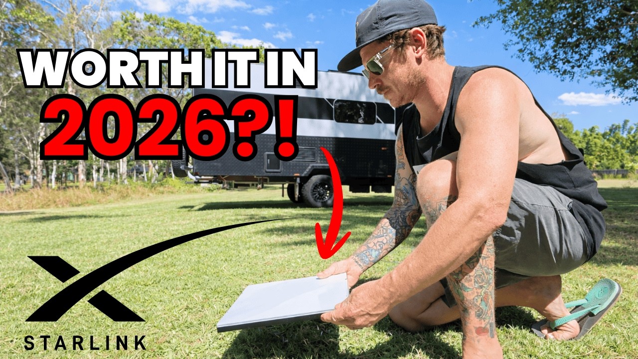 How we set up our STARLINK to TRAVEL AUSTRALIA for BEST INTERNET / GIVEAWAY!