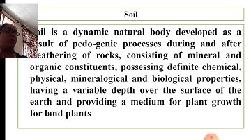 Introduction to soil science part 1