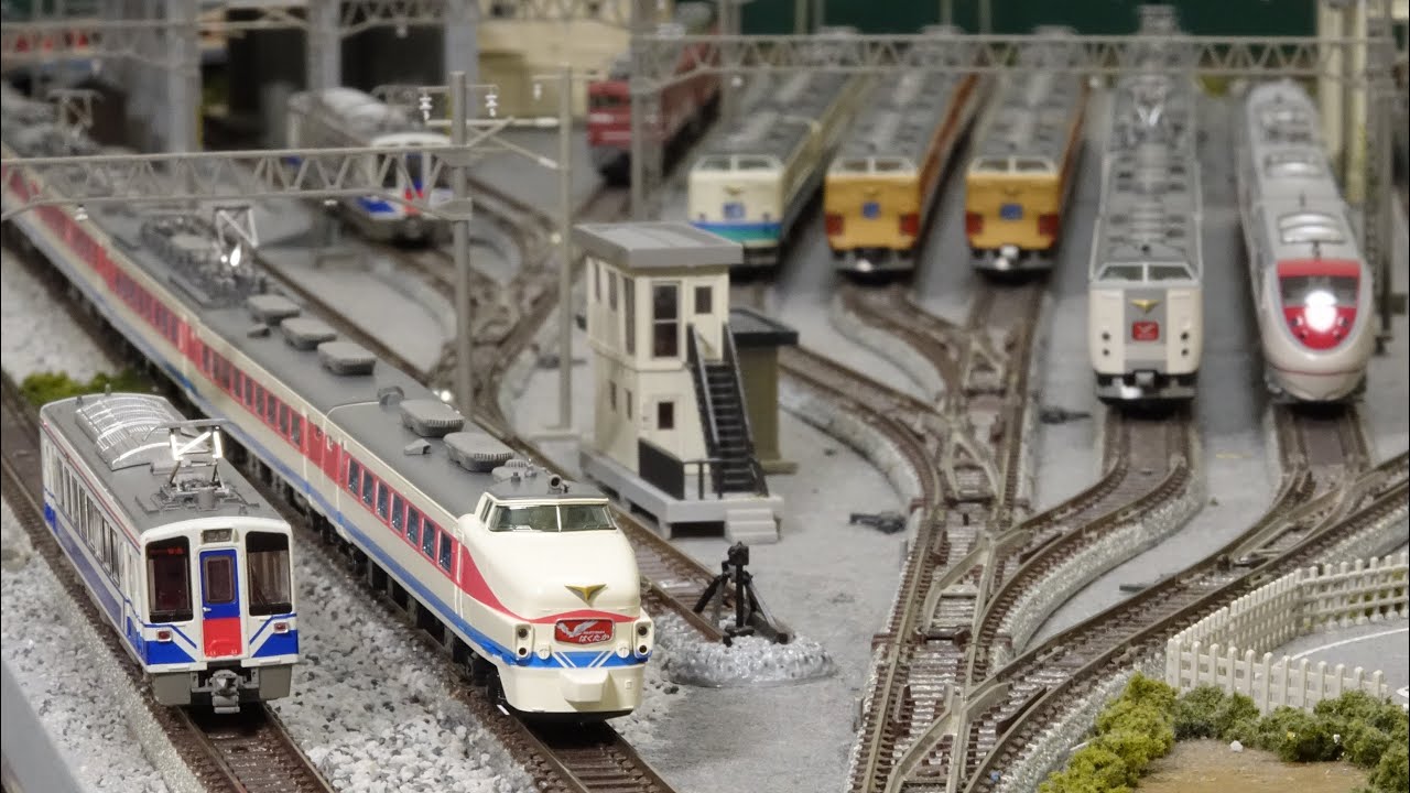 【No.77】Nゲージ　ジオラマ 489系白山色の「はくたか」をNゲージ鉄道模型レイアウトで楽しむ！N