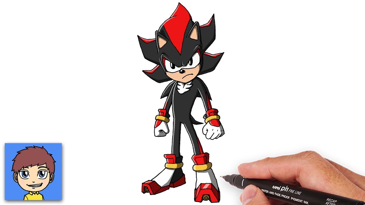HOW TO DRAW SONIC'S SHADOW  How to Draw the Shadow from Sonic Movie - Sonic  The Hedgehog 