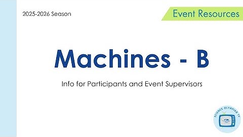 Machines Division B - Event Guide