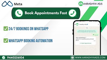 How to Book Appointments Using WhatsApp API | Easy Setup & Tutorial 2025 | Aaradhya Ads