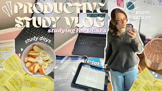 Productive Gcse Study Vlog Half Term Revision, Exam Season, Study Tips