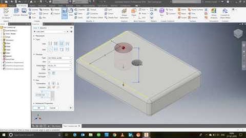 Creating Holes,Fillets,Chamfers & 3D Grip in Inventor