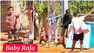Baby Rafa wants to Play with Dad Rafael Nadal & trying to Enter the Court - Madrid 2024