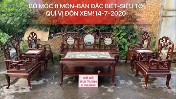 BỘ MÓC 8 MÓN-BẢN ĐẶC BIỆT-SIÊU TO-GỖ GỤ TA QUẢNG BÌNH-0985230888(ĐỒ GỖ CŨ BÙI TUẤN)14-7-2020
