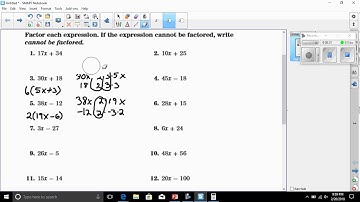 factor linear expressions HW video