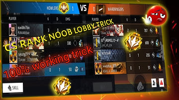 CS RANKED NOOB LOBBY TRICK 🤑 || CS RANKPUSH TIPS & TRICKS ☠ #freefire​ #csrankpush​  #viralvideo​