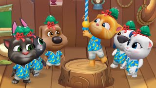 My Talking Tom Friends - Swimming Pool &amp; Food Reactions - Beach Outfit Dress up Games