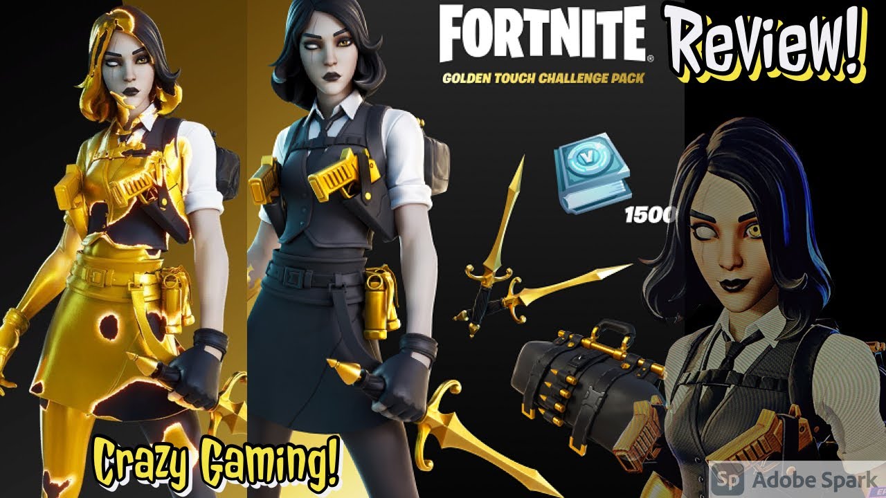FORTNITE New Golden Touch “Marigold” Challenge Pack - 1500 VBucks included - Review - Gameplay