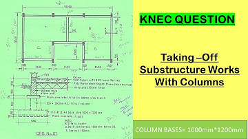 How to Take Off Sub-structure with Center Recess and Columns /QUANTITY SURVEY DEGREE CLASSES