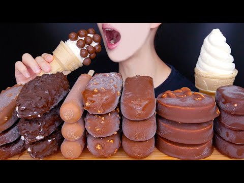 ASMR MALTESERS MAGNUM CHOCOLATE ICE CREAM MUKBANG 咀嚼音 チョコレートアイスクリーム 몰티져스 초콜릿 먹방Es krim EATING SOUNDS