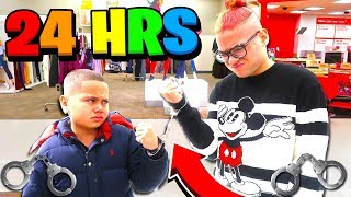 24 HOURS HANDCUFFED to My Little BROTHER CHALLENGE!!! **Bad Idea** | MindOfRez