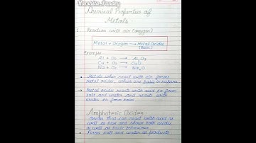 Metals And Non-metals | Class 10 Chemistry | Handwritten Notes ✍️ | Part -1 Metal  #Harshita_Pandey