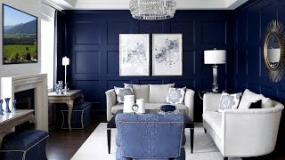 35 Stylish Dark Blue Living Room Ideas