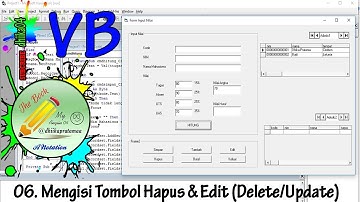 Membuat aplikasi nilai mahasiswa Visual Basic : Membuat Tombol Hapus & Edit