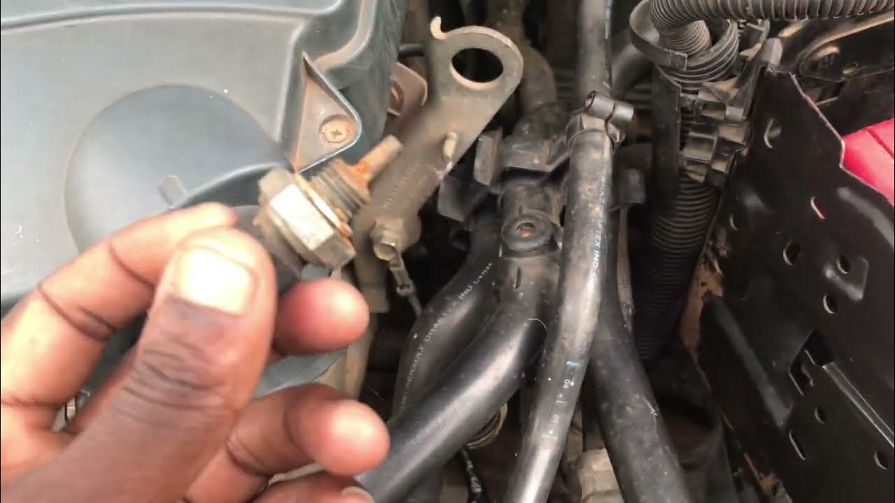 Renault Clio 2 1.4 alize coolant temperature sensor replacement YouTube
