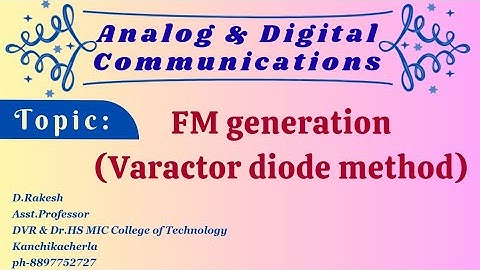 FM generation using varactor diode  method
