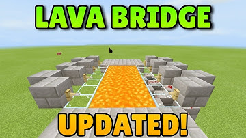 MINECRAFT HOW TO MAKE A WORKING LAVA BRIDGE! (UPDATED VERSION)