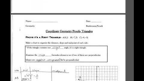Coordinate Geometry Right Triangle