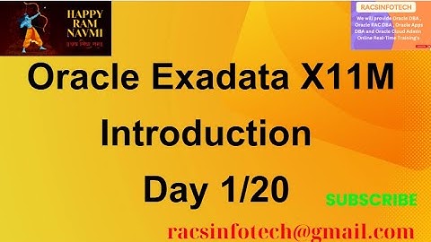 Oracle Exadata Introduction - Day 1