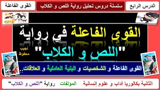 تحليل رواية اللص و الكلاب، الدرس الرابع: القوى القاعلة و الشخصيات و البنية العاملية في الرواية