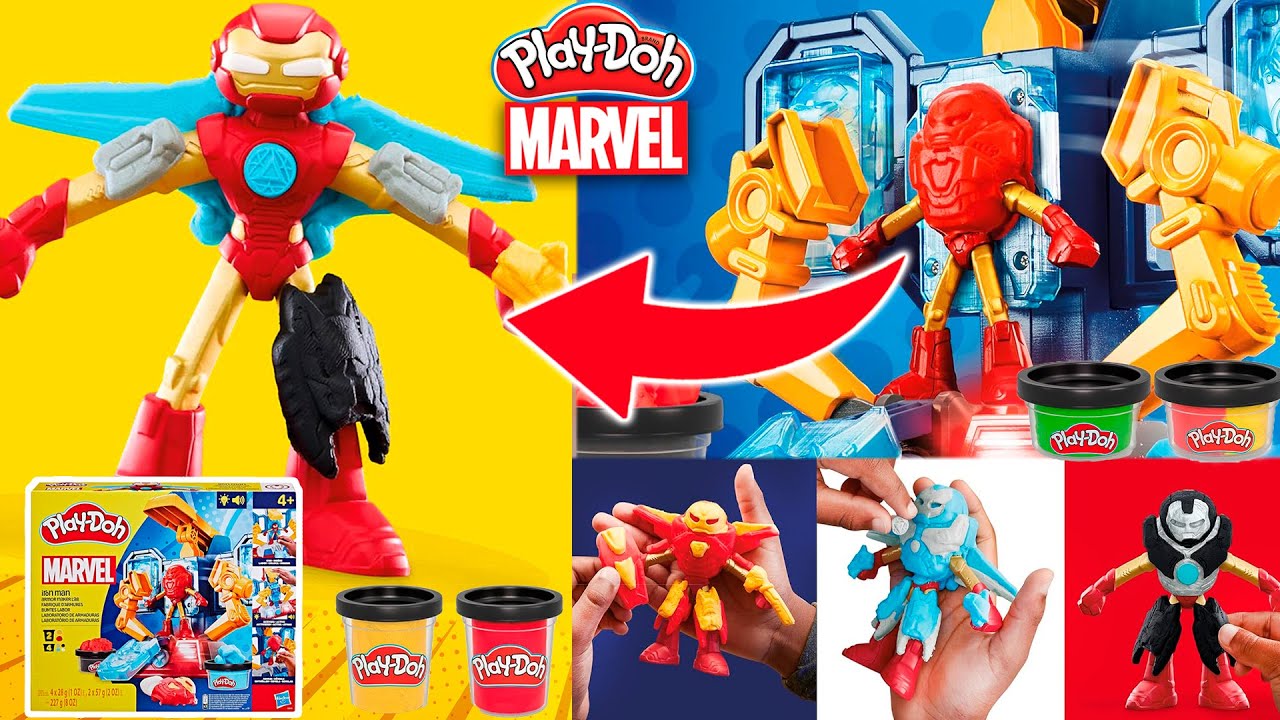 PLAY DOH Marvel IRON MAN Playset Laboratorio de ARMADURAS | SUPER TOYS COLLECTION