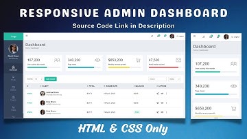 Create Responsive Admin Dashboard using HTML and CSS (Download Source Code)