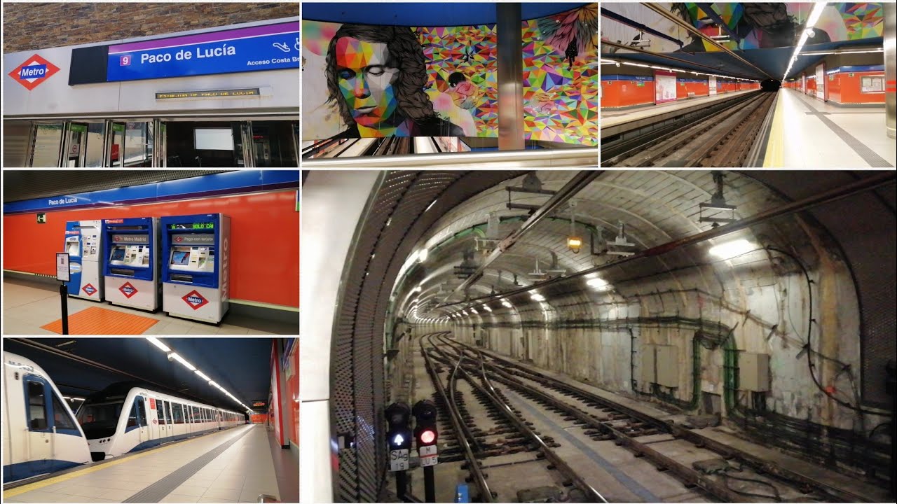 Metro de Madrid serie 8000 CAF Bombardier Siemens LÍNEA 9 Estación PACO DE LUCÍA #subtemadrid U-Bahn