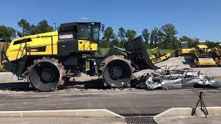 BOMAG’s Largest Landfill Compactor Absolutely Destroys 2 Cars