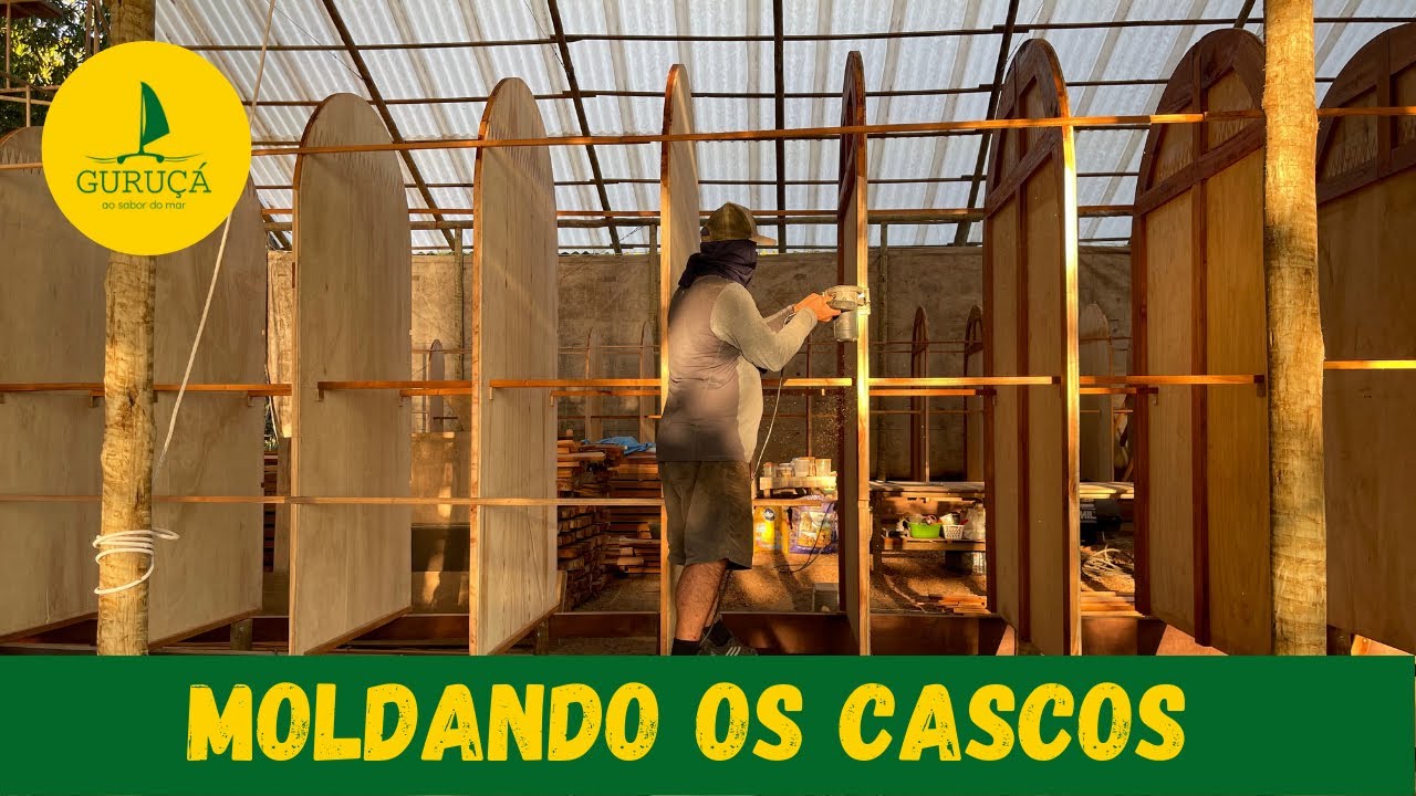 121| Construção de veleiro catamarã: ESCOAS NOS CASCOS
