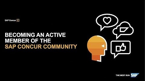 Becoming an Active Member of the SAP Concur Community