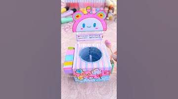 DIY Miniature cotton candy 🍭 stall #shorts #youtubeshorts #diy #miniaturecrafts #miniature