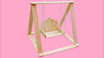 How To Make Swing With Popsicle Sticks , Popsicle Stick Swing , Mini Swing Jhula