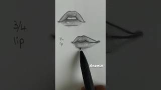 How to draw Female 3/4 view Lips Tutorial✍ #tutorials  #howtodraw #sketch #lips #fyppppp  #fypシ