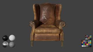 Leather Chair - Look Development Turntable