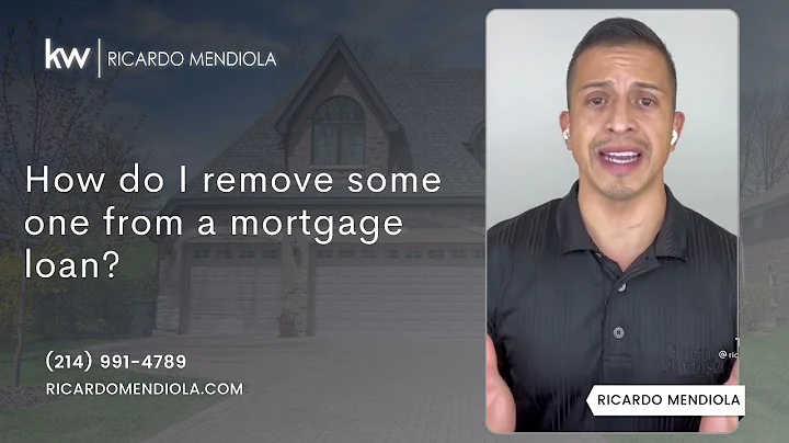 How do I remove someone from a mortgage loan? | Ricardo Mendiola, Dallas Realtor & Credit Expert