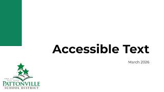 Accessible Text - Digital Accessibility - March 2026