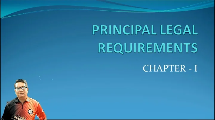 Principal Legal Requirements (Chapter 1) - DayDayNews