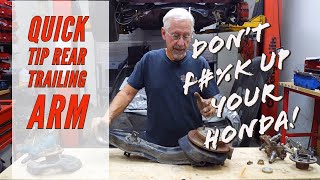Quick Tip Rear Trailing Arm - Don't screw up your car when doing a disc brake swap
