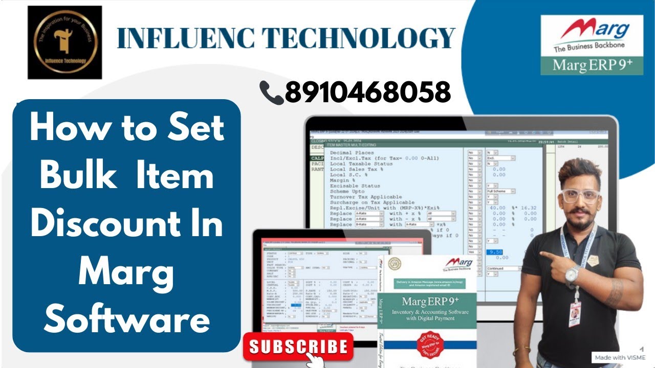 How to Set Bulk Item Discount in Marg ERP Software - YouTube