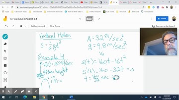 AP Calculus 3.4 Video 4 Vertical Motion