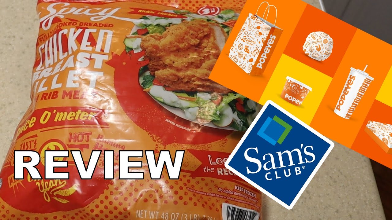 Sam's club Popeyes clone Spicy chicken filet Review - YouTube