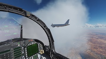 DCS: Area18 campaign. Intercepting unknown aircraft