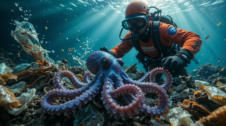 Trapped by Trash! Rescue of a Tiny Octopus