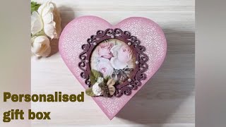 Heart shaped jewellery box | Personalised gift box