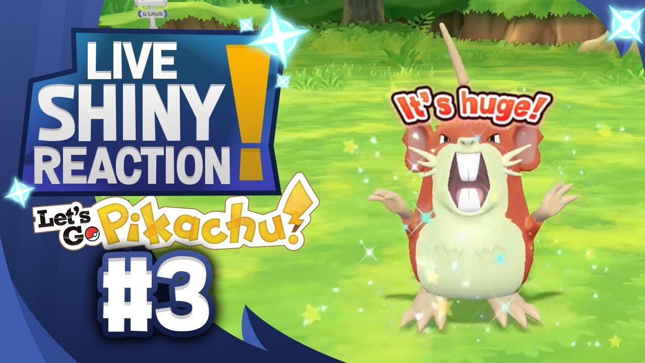 ✨SHINY RATICATE LIVE REACTION✨ || KANTO LIVING DEX #3 - Pokémon LGPE