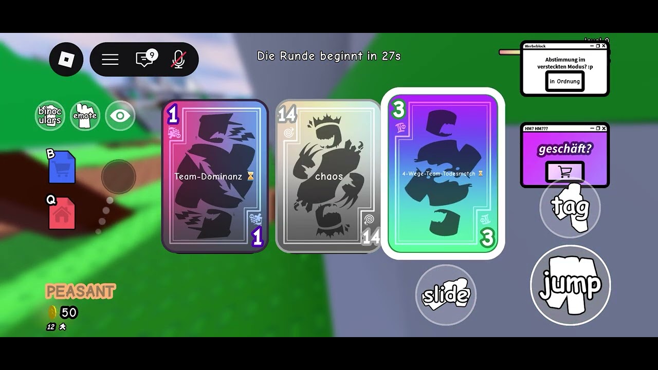 Ich spiele zum ersten Mal das Spiel